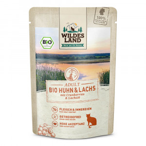 BIO kapsička pre mačky - Kuracie mäso a losos 85 g